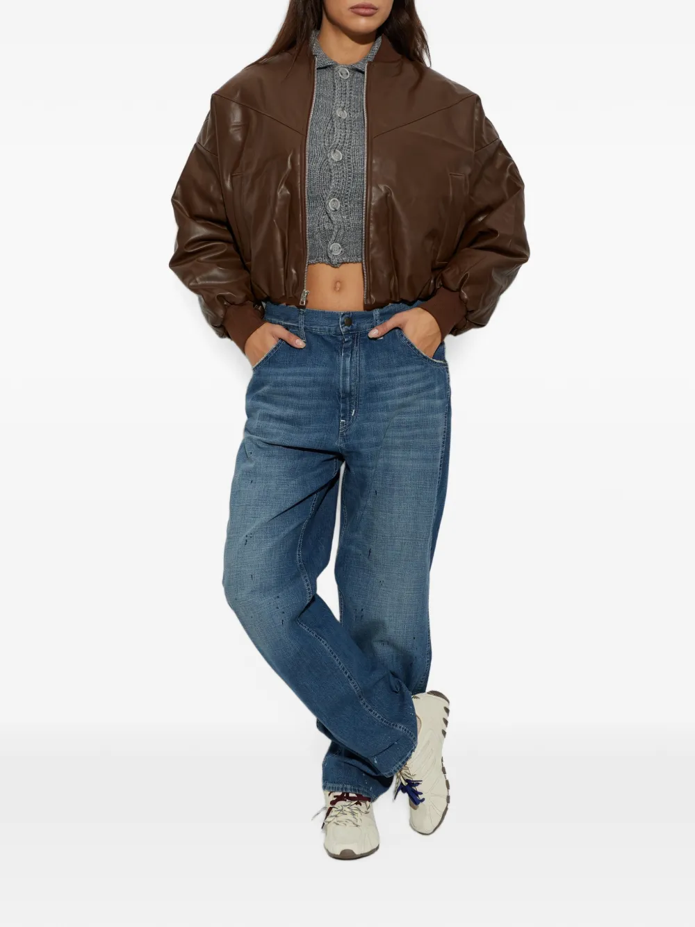 Nike Bomberjack met Swoosh logo Bruin