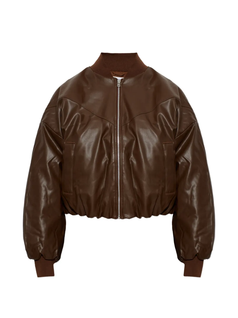 Nike swoosh-logo bomber jacket - Marrone