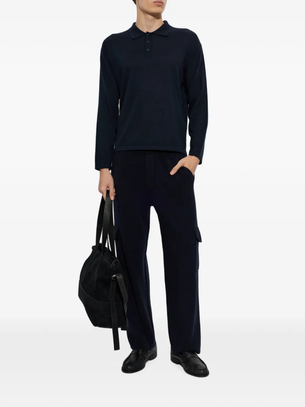 Lisa Yang Liam kasjmier poloshirt Blauw