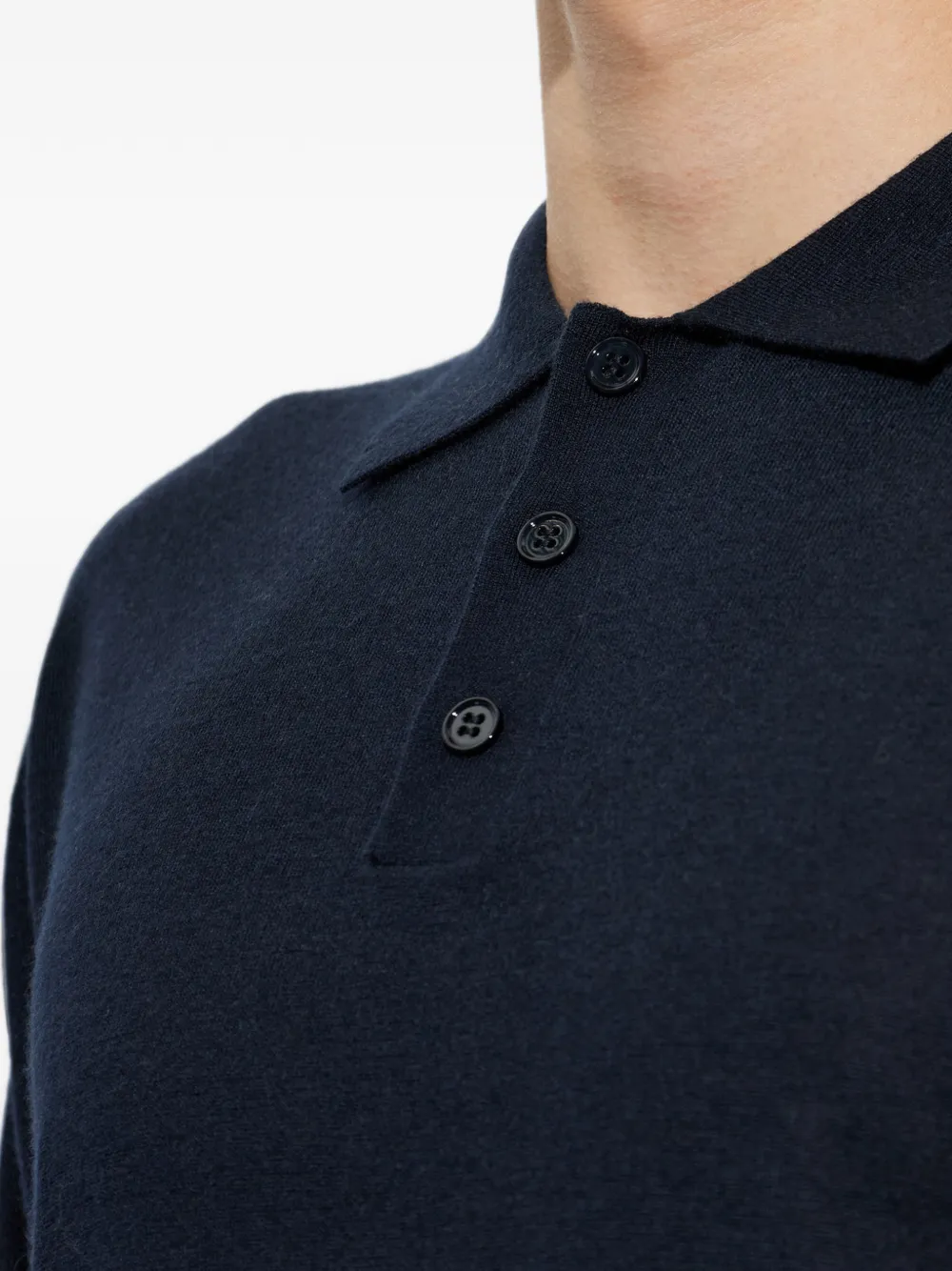 Lisa Yang Liam kasjmier poloshirt Blauw