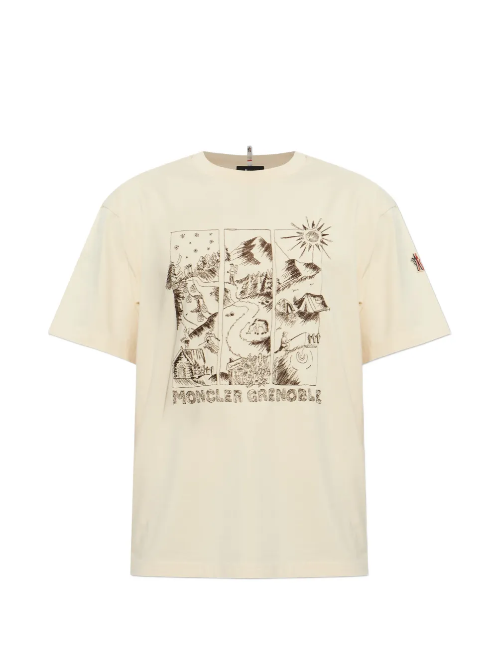 Moncler Grenoble Mountain Landscape graphic-print T-shirt