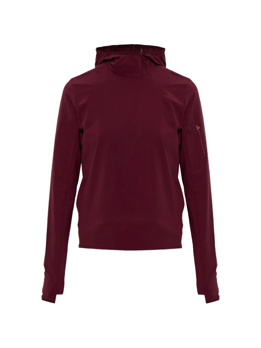 adidas by Stella McCartney x Stella McCartney cut-out logo-print hoodie - Rosa