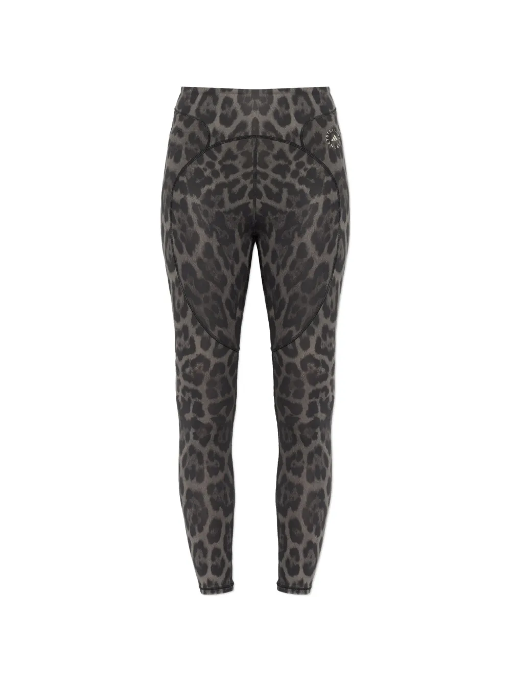 adidas by Stella McCartney x Stella McCartney leopard-print logo-print leggings - Gris