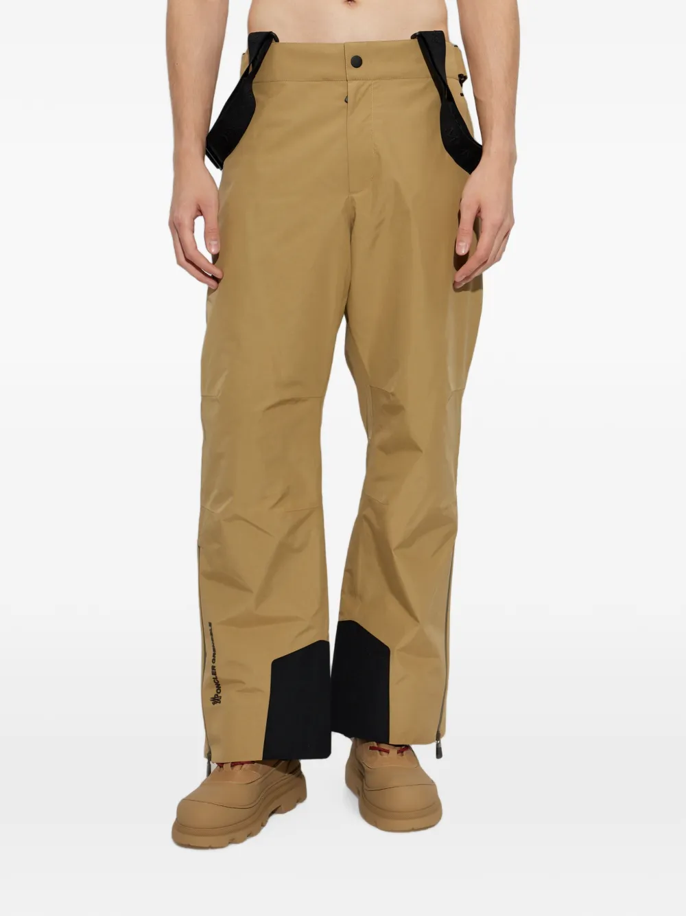 Moncler Grenoble Geïsoleerde Gore-Tex skibroek met logo-print Beige