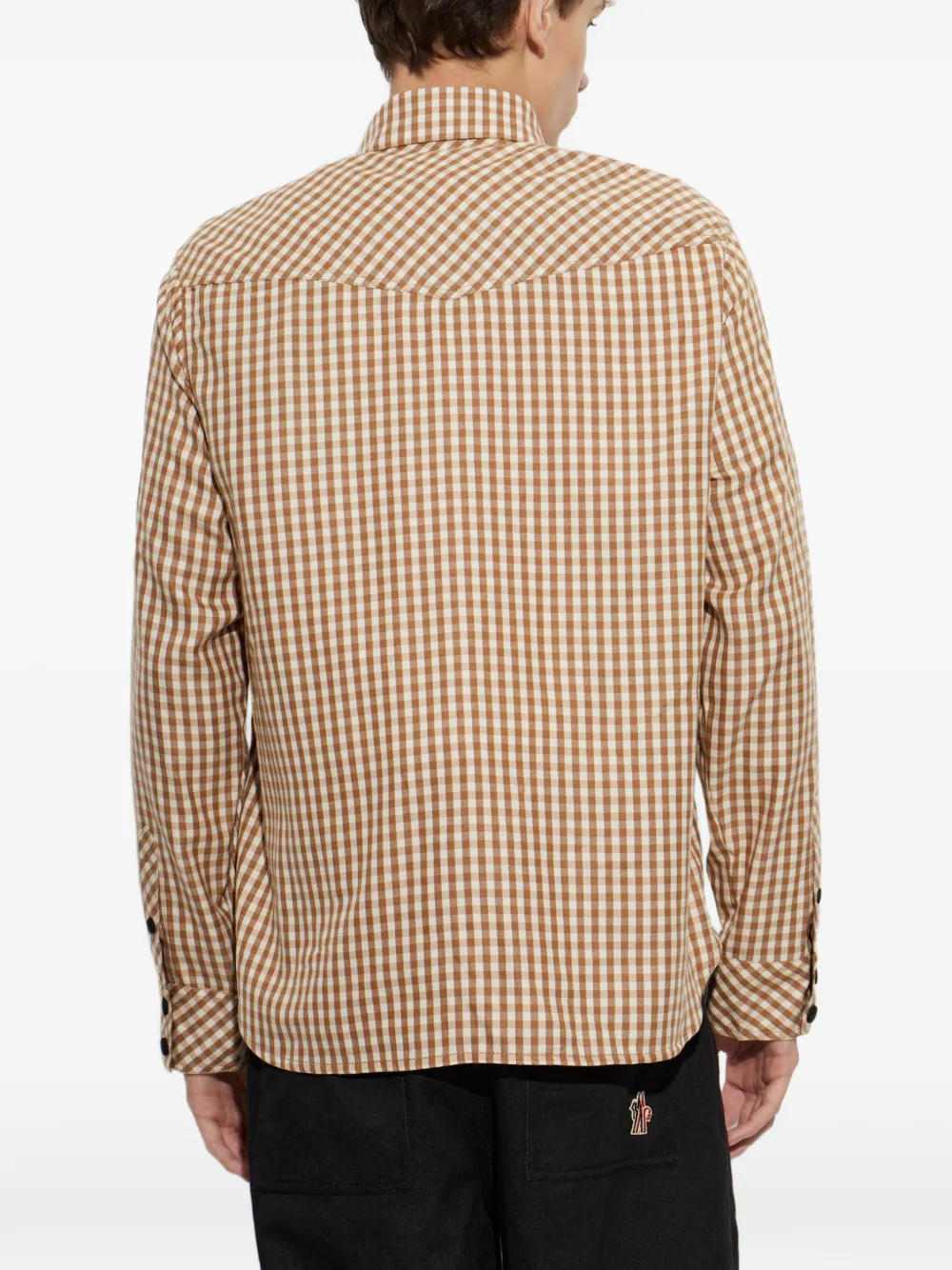 Moncler Grenoble Après-Ski gingham shirt Beige