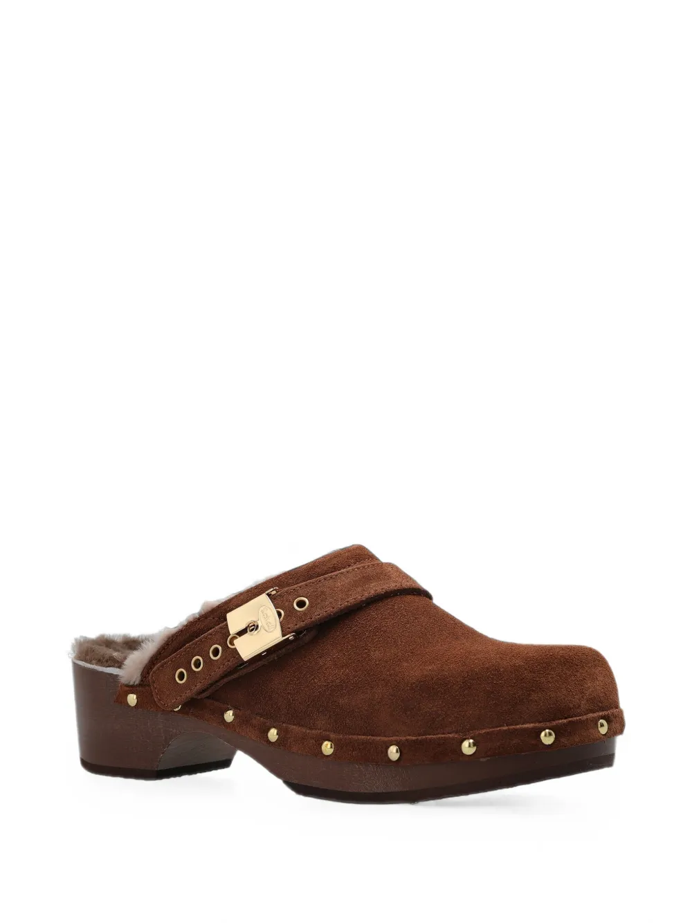 Scholl Pescura Robin faux-fur clogs Bruin