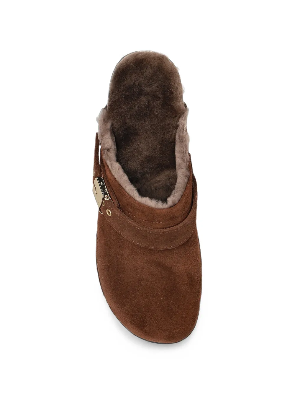 Scholl Pescura Robin faux-fur clogs Bruin