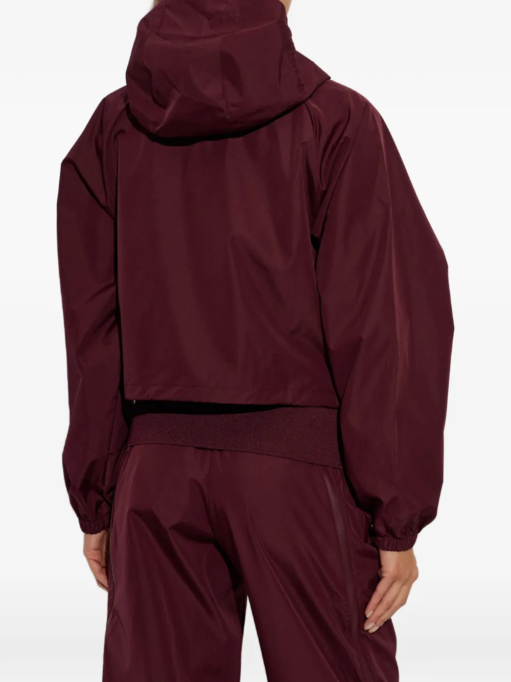 adidas by Stella McCartney x Stella McCartney jack met capuchon en logo-print Rood