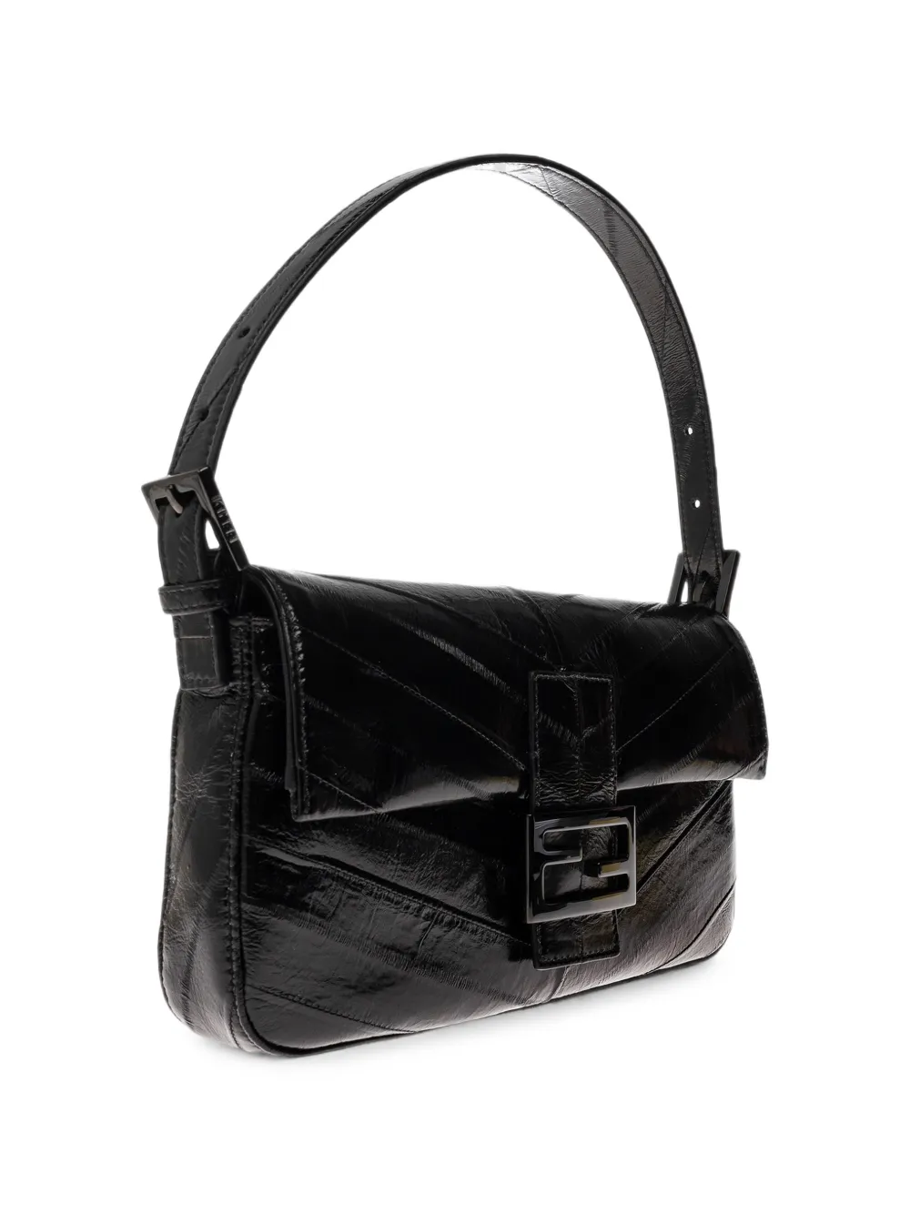 FENDI Baguette leren shopper Zwart