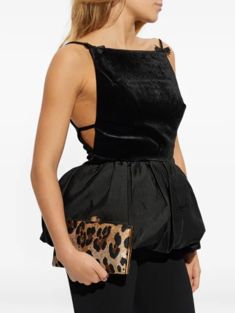 Kurt Geiger London Kensington leopard-print clutch bag