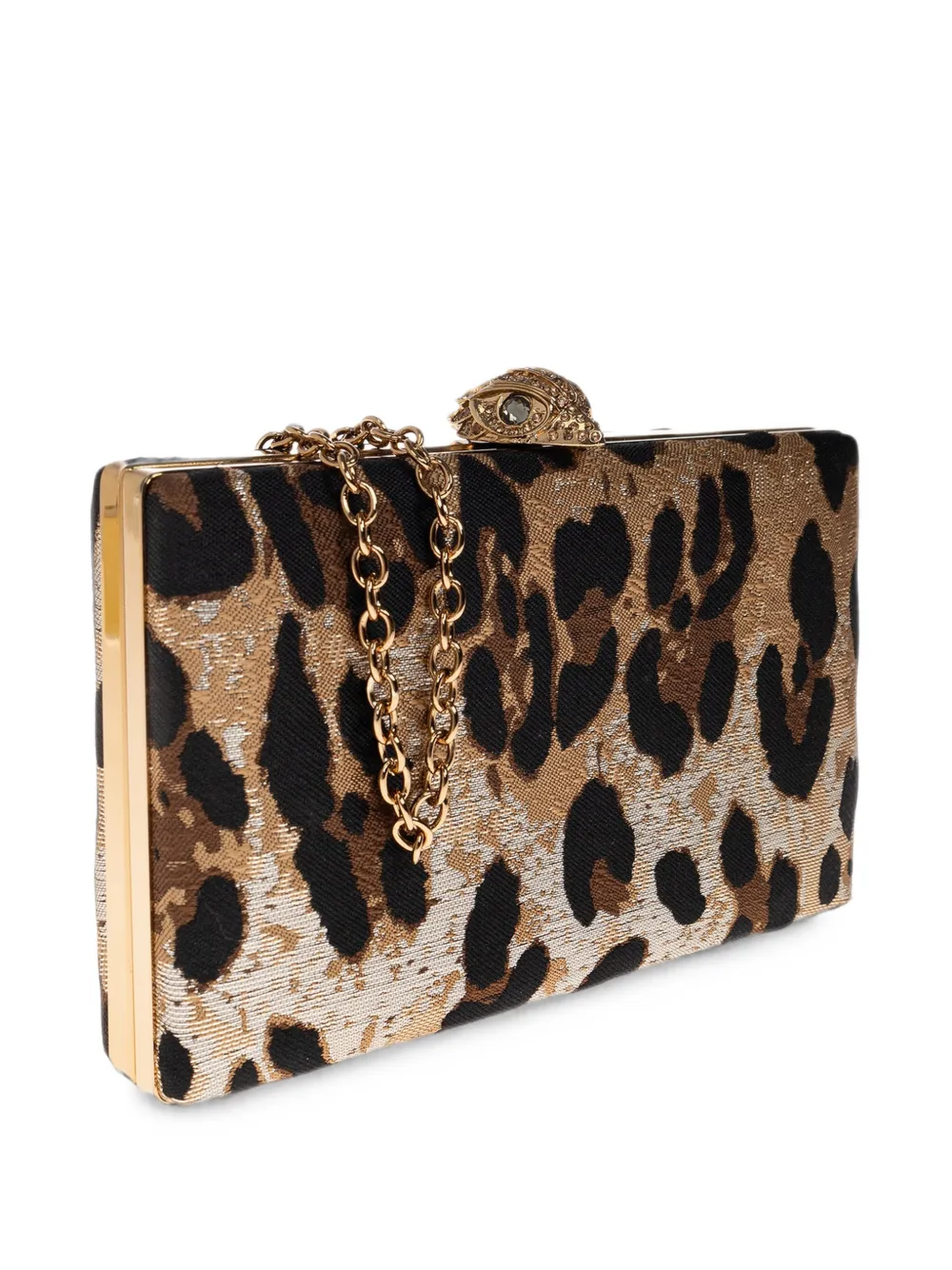 Kurt Geiger London Kensington clutch met luipaard-print Beige