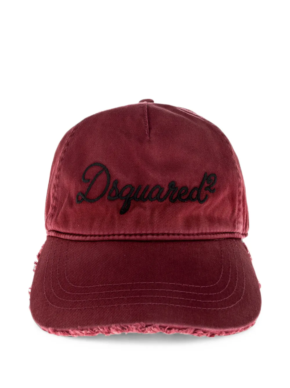 DSQUARED2 logo-embroidered distressed baseball cap