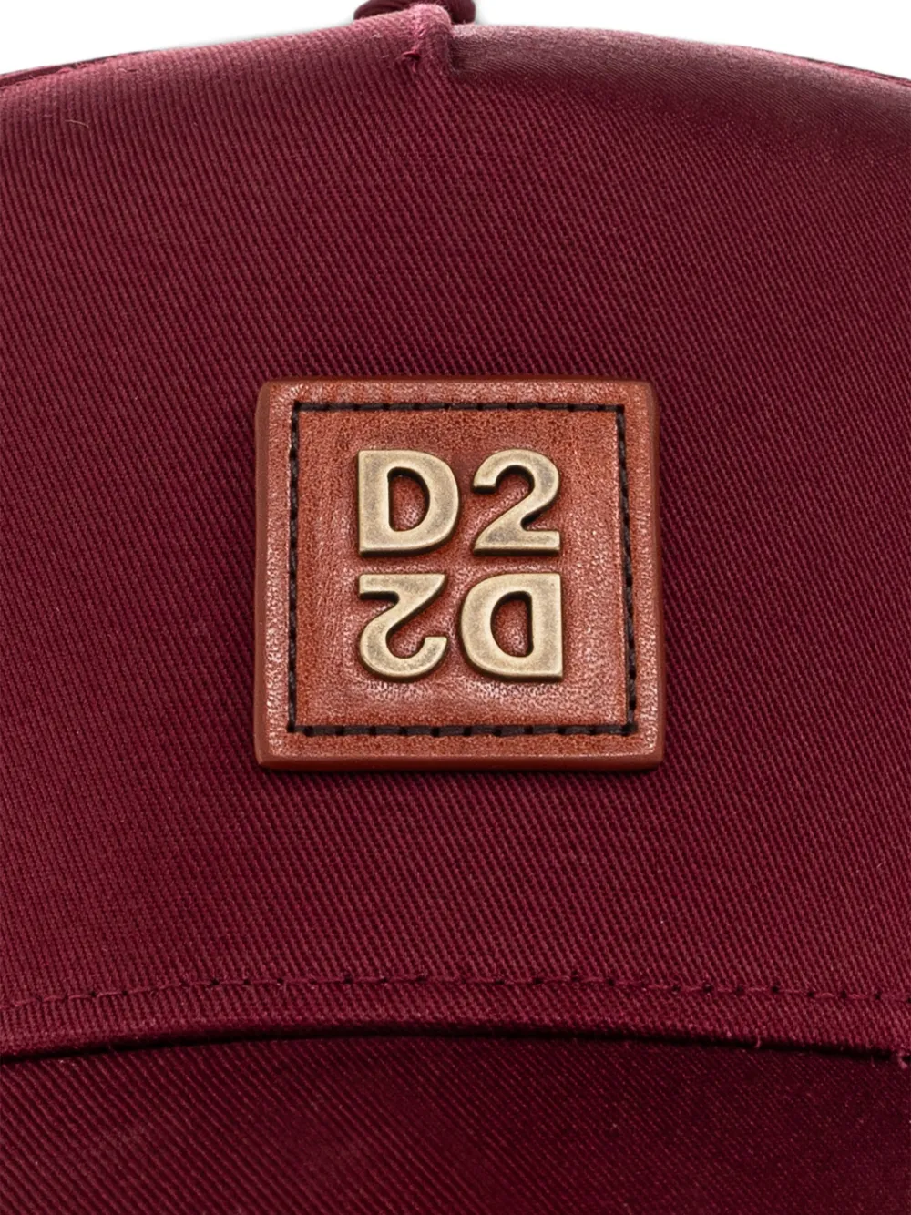DSQUARED2 Gerafelde honkbalpet met logopatch Rood