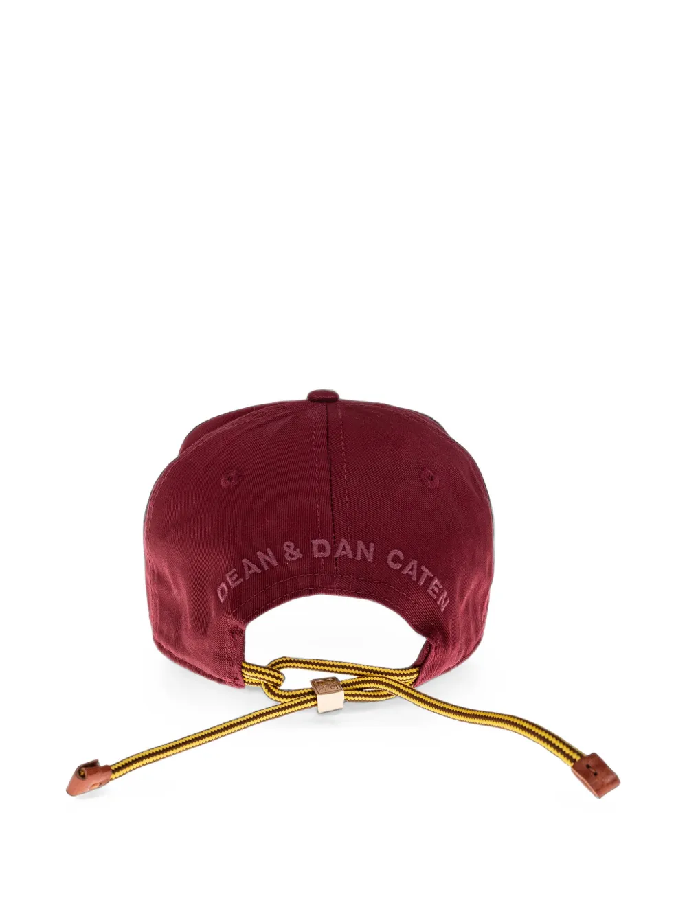 DSQUARED2 Gerafelde honkbalpet met logopatch Rood