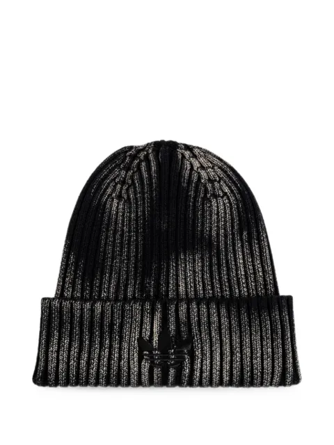 adidas logo-embroidered ribbed beanie hat