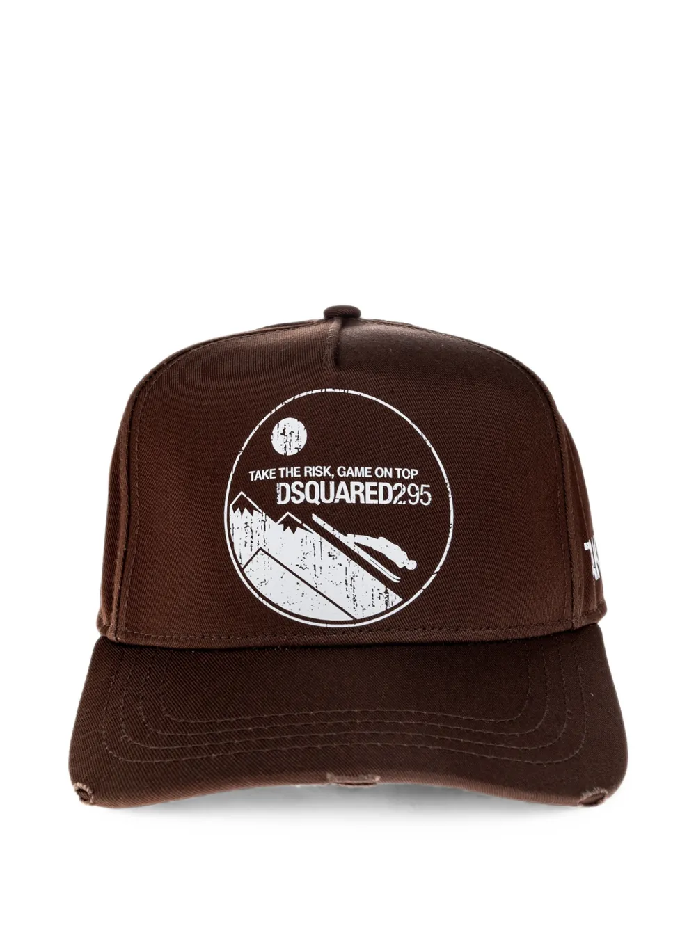 DSQUARED2 logo-print distressed baseball cap