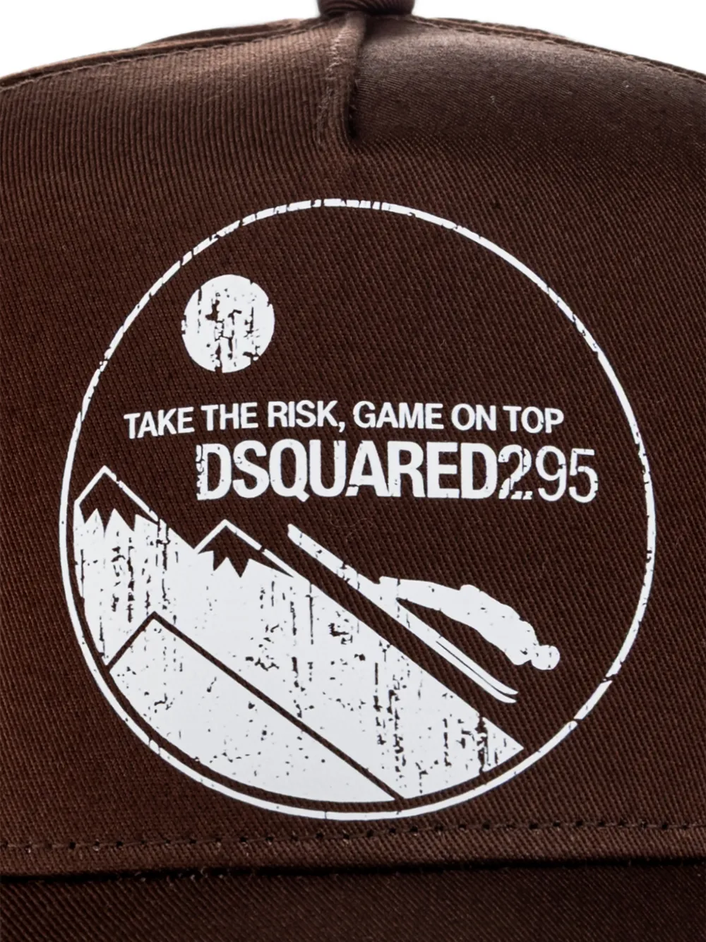 DSQUARED2 Honkbalpet met logopatch Bruin