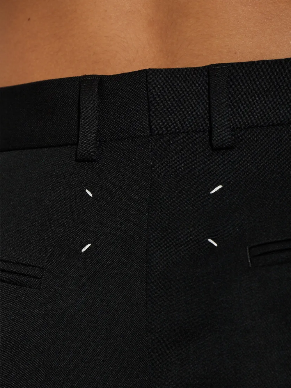 Maison Margiela Four-Stitch wollen broek Zwart