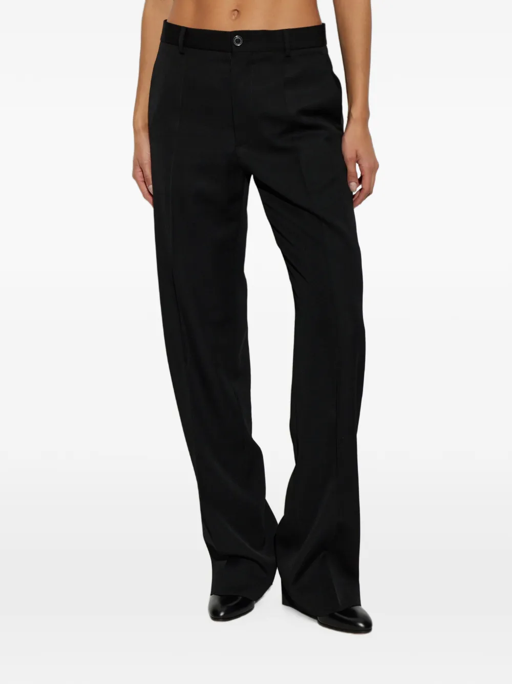 Maison Margiela Four-Stitch wollen broek Zwart
