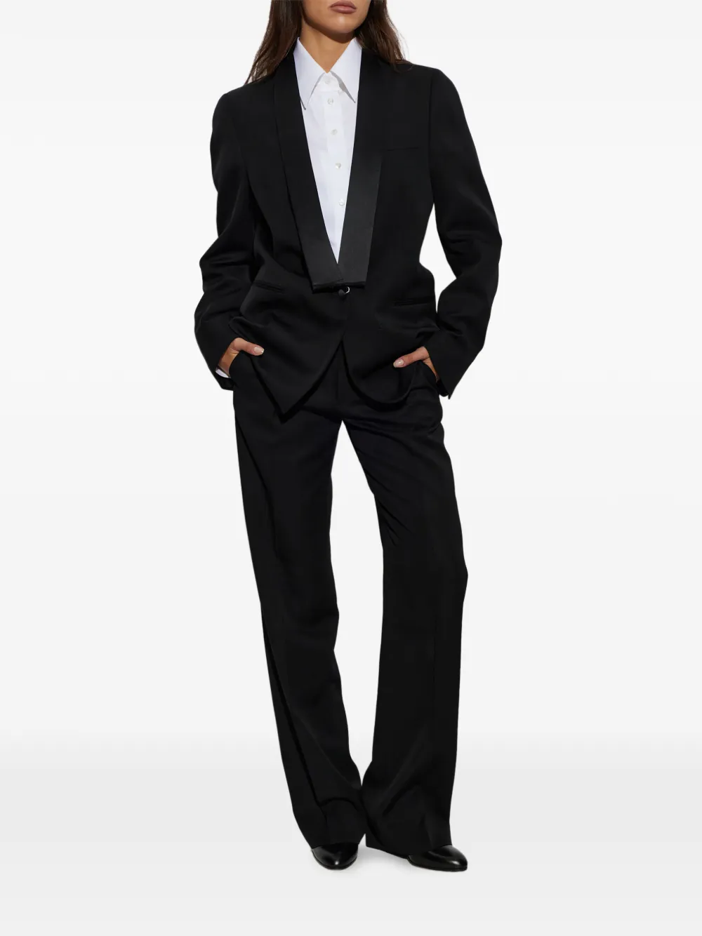 Maison Margiela Four-Stitch wollen broek Zwart