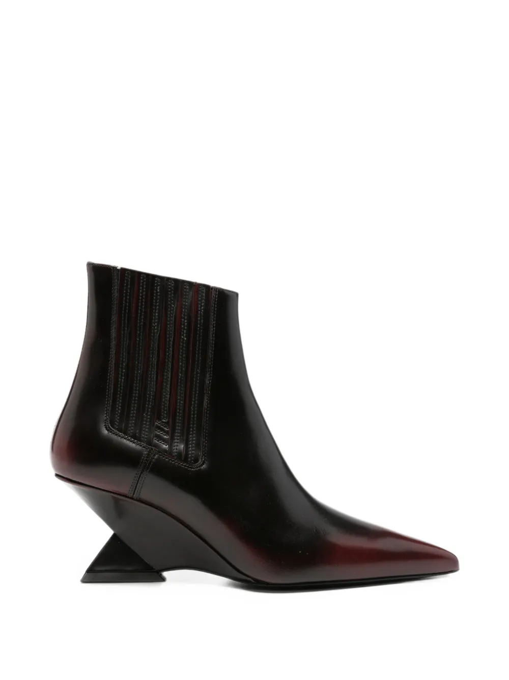The Attico sculptural wedge-heel ankle boots - Schwarz