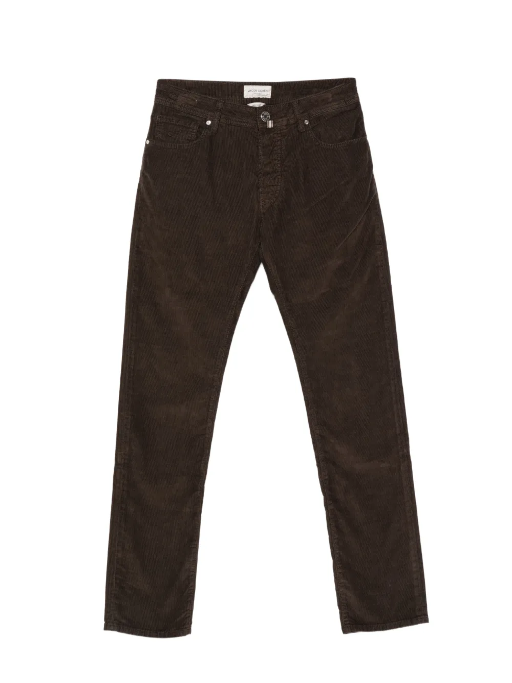 Jacob Cohën corduroy-texture straight-leg trousers Bruin