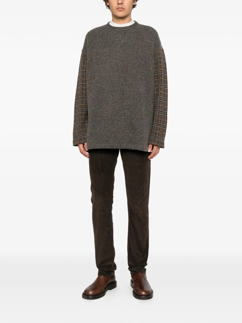 Jacob Cohën corduroy-texture straight-leg trousers Bruin