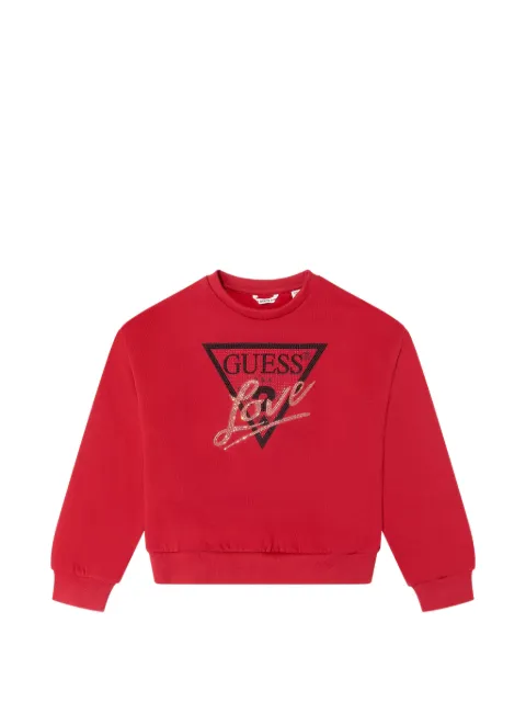 guess kids rhinestone-embellished sweatshirt