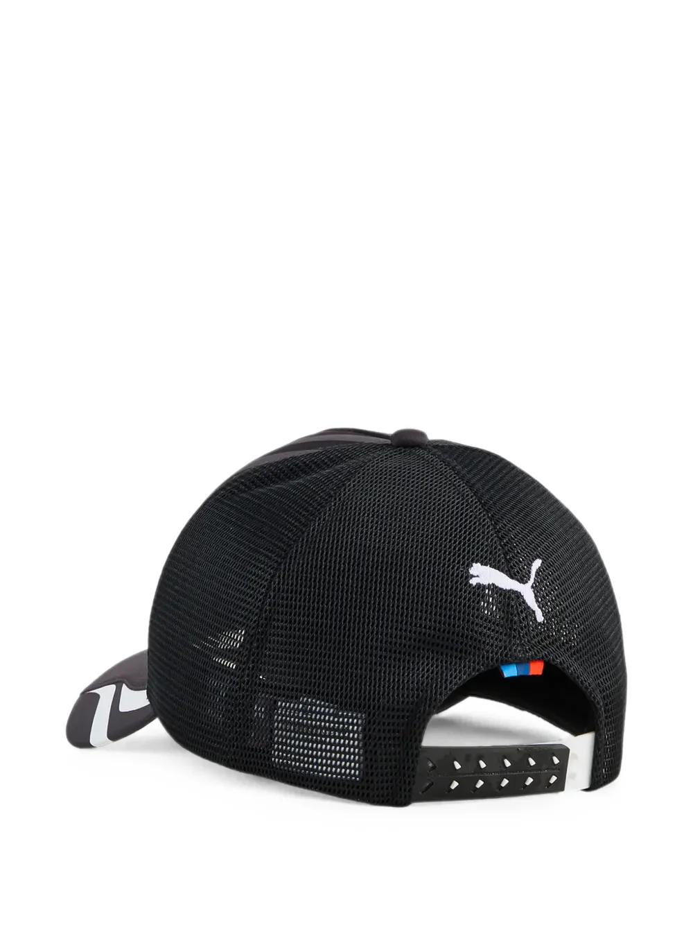 PUMA x BMW M Motorsport gestreepte pet met vlak van mesh Zwart
