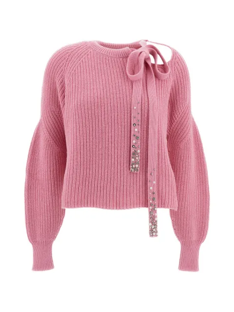 DES PHEMMES jersey con lazo en el cuello