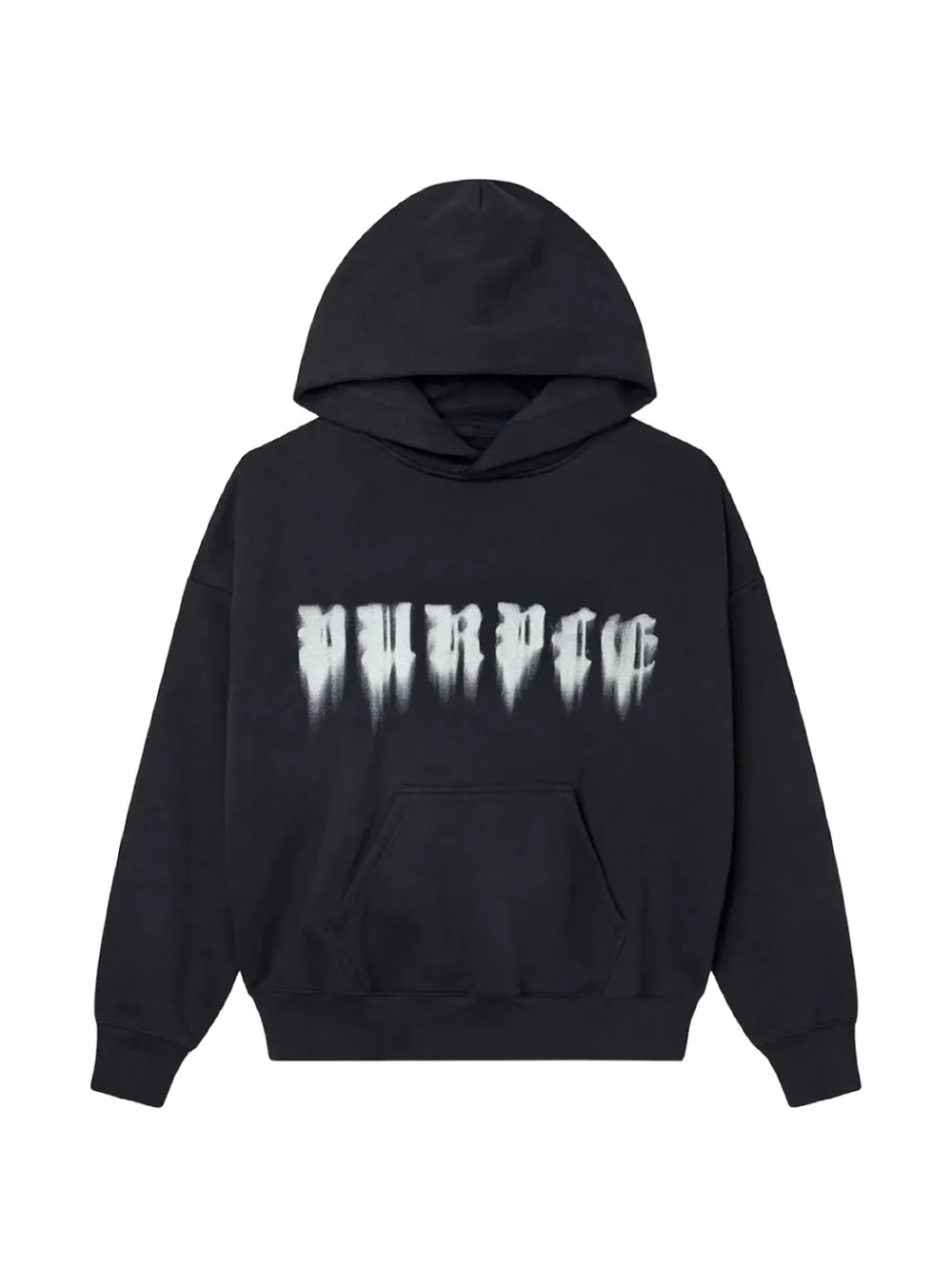 Purple Brand logo-print hoodie Zwart