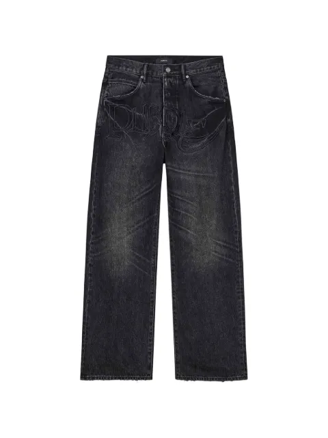 Purple Brand embroidered-logo washed jeans