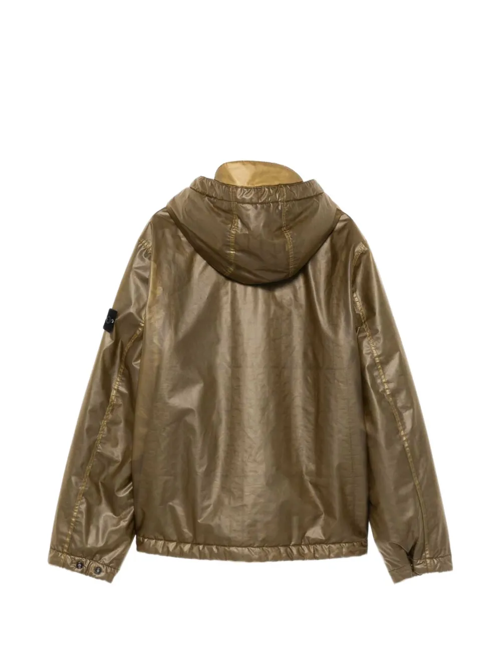 Stone Island Junior Regenjack met capuchon Bruin