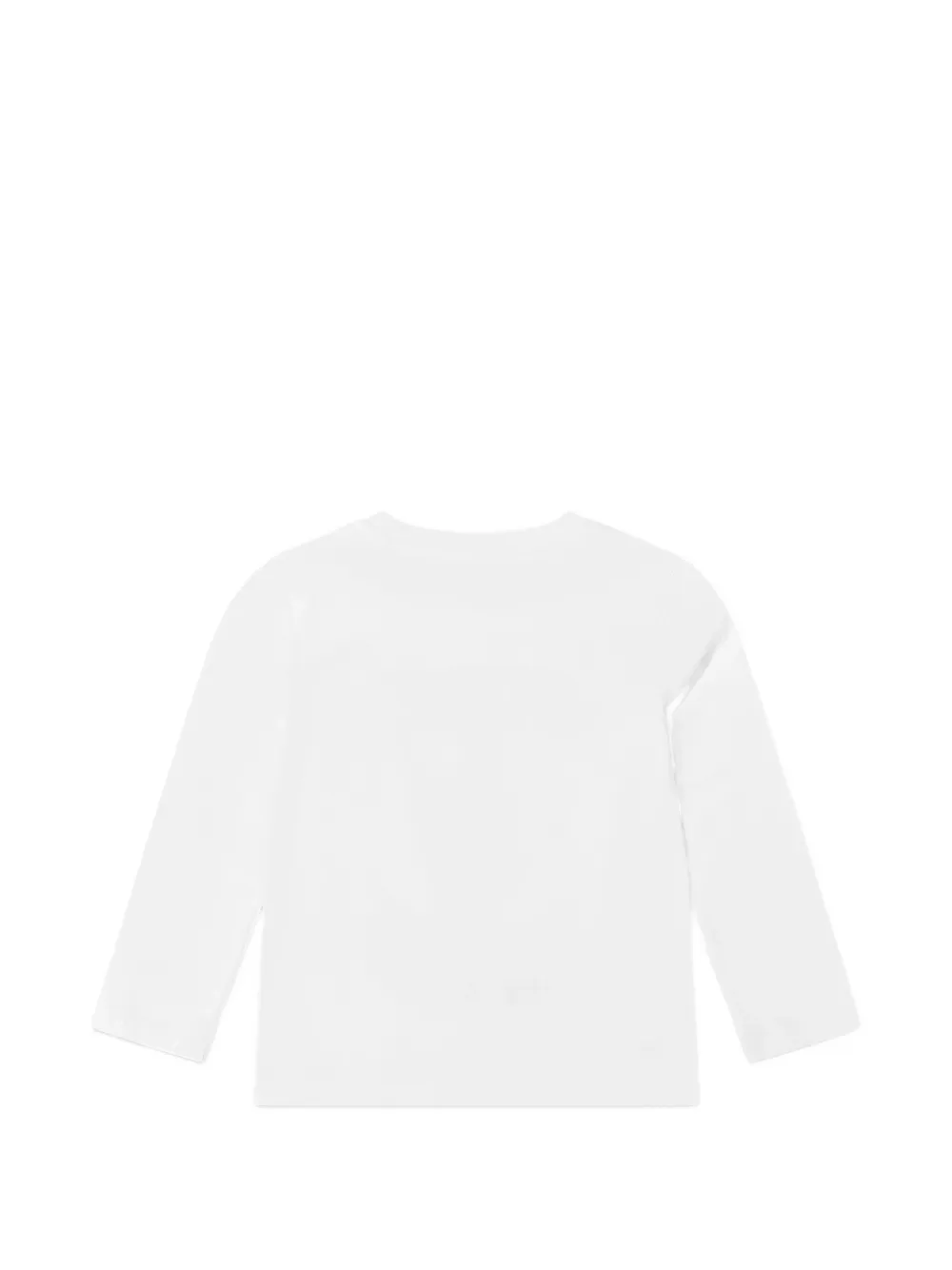 guess kids logo-print long-sleeve T-shirt Wit
