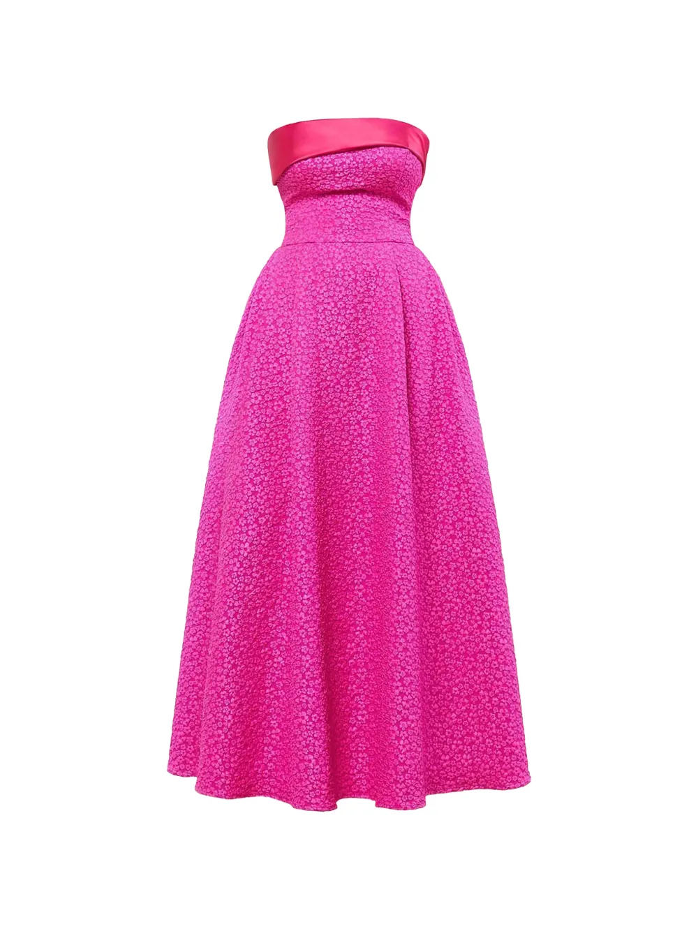 POST MERIDIEM jacquard strapless midi dress - Pink