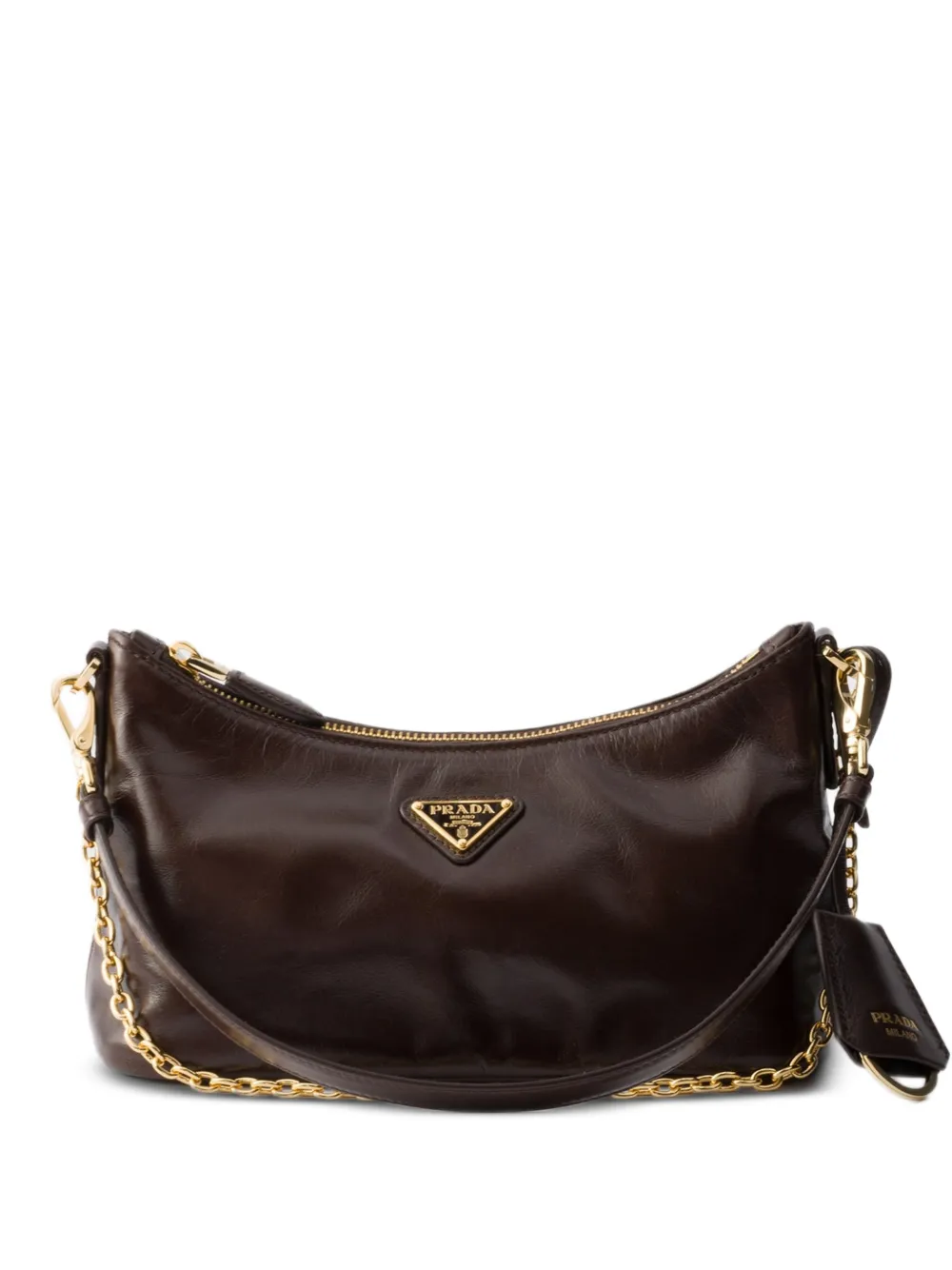 Prada leather shoulder bag - Marrone
