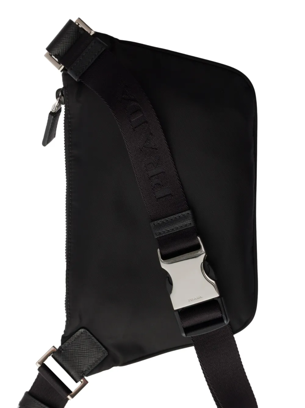 Prada Re-Nylon en Saffiano leren schoudertas Zwart