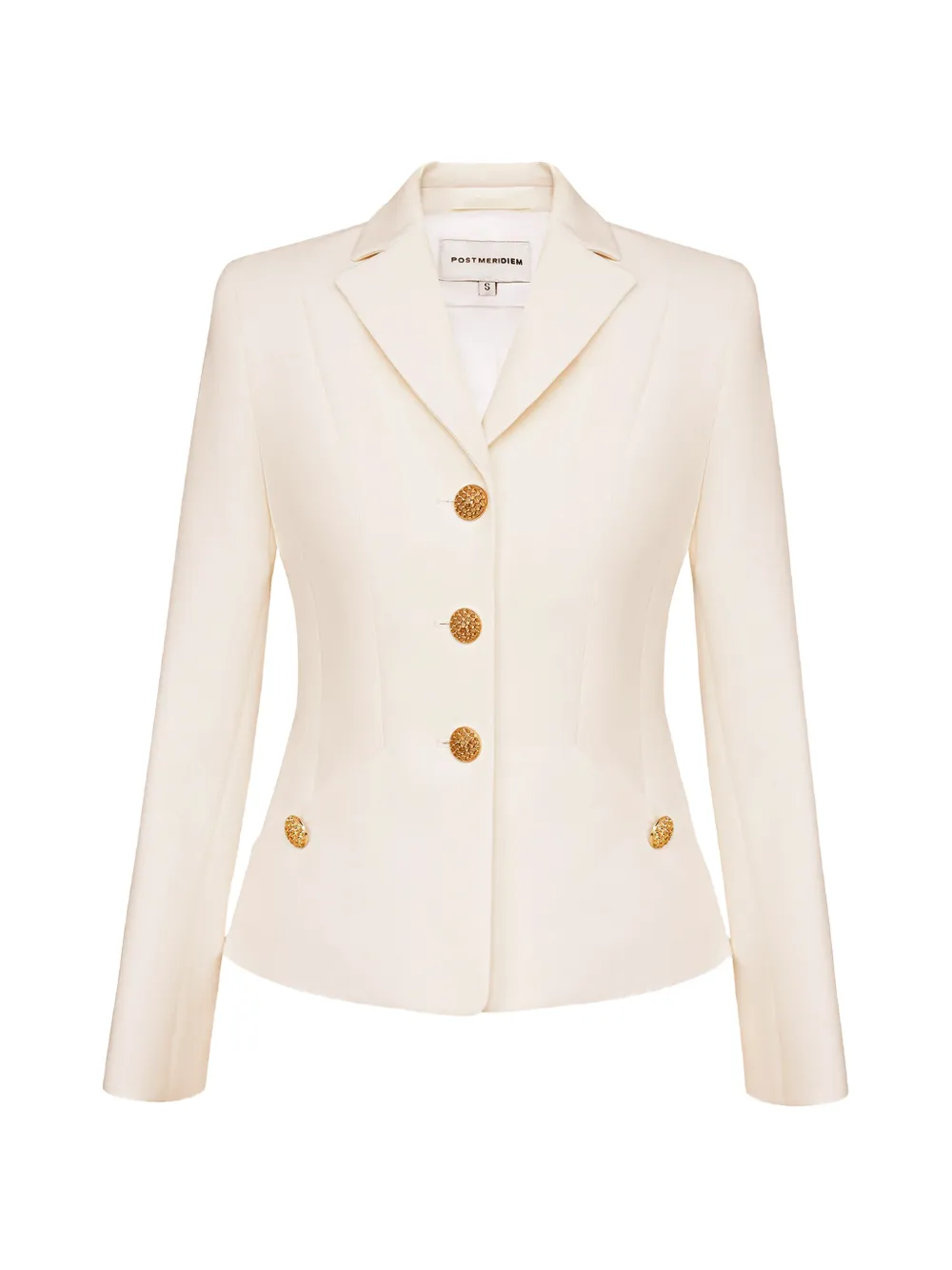 POST MERIDIEM Schmale Jacke mit Knöpfen - Nude
