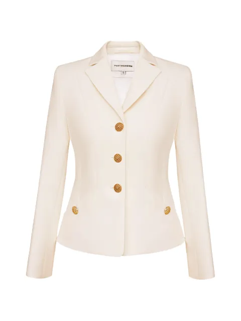 POST MERIDIEM gold-tone buttoned fitted jacket