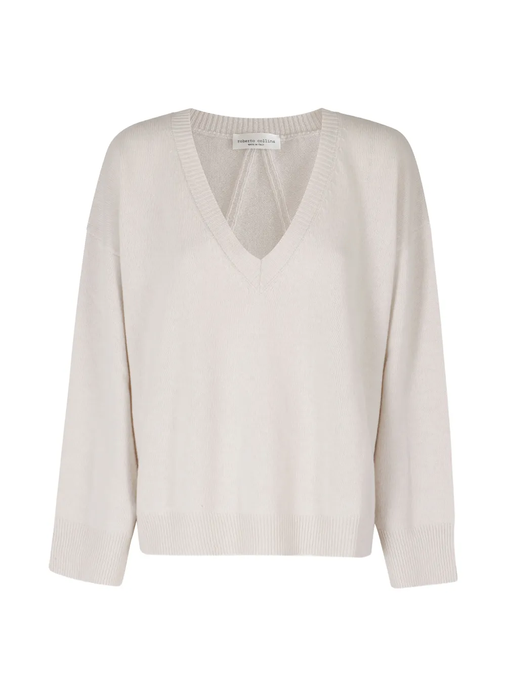 Roberto Collina V-neck knitted sweater Wit