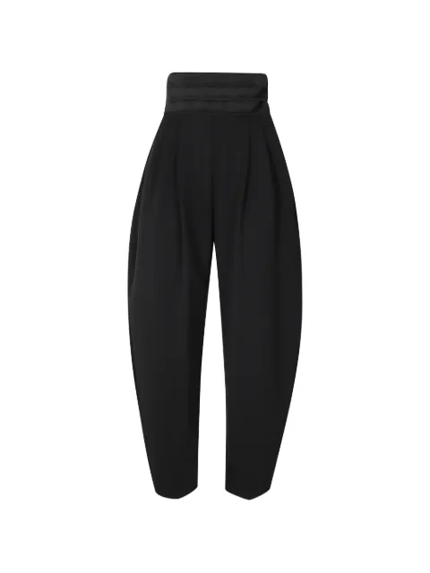 THE ANDAMANE Sandy satin-waistband pleated trousers
