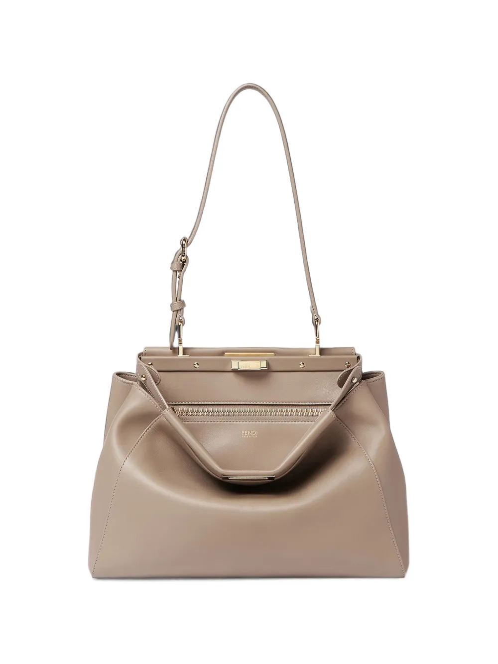 FENDI medium My Peekaboo leather handbag - Toni neutri