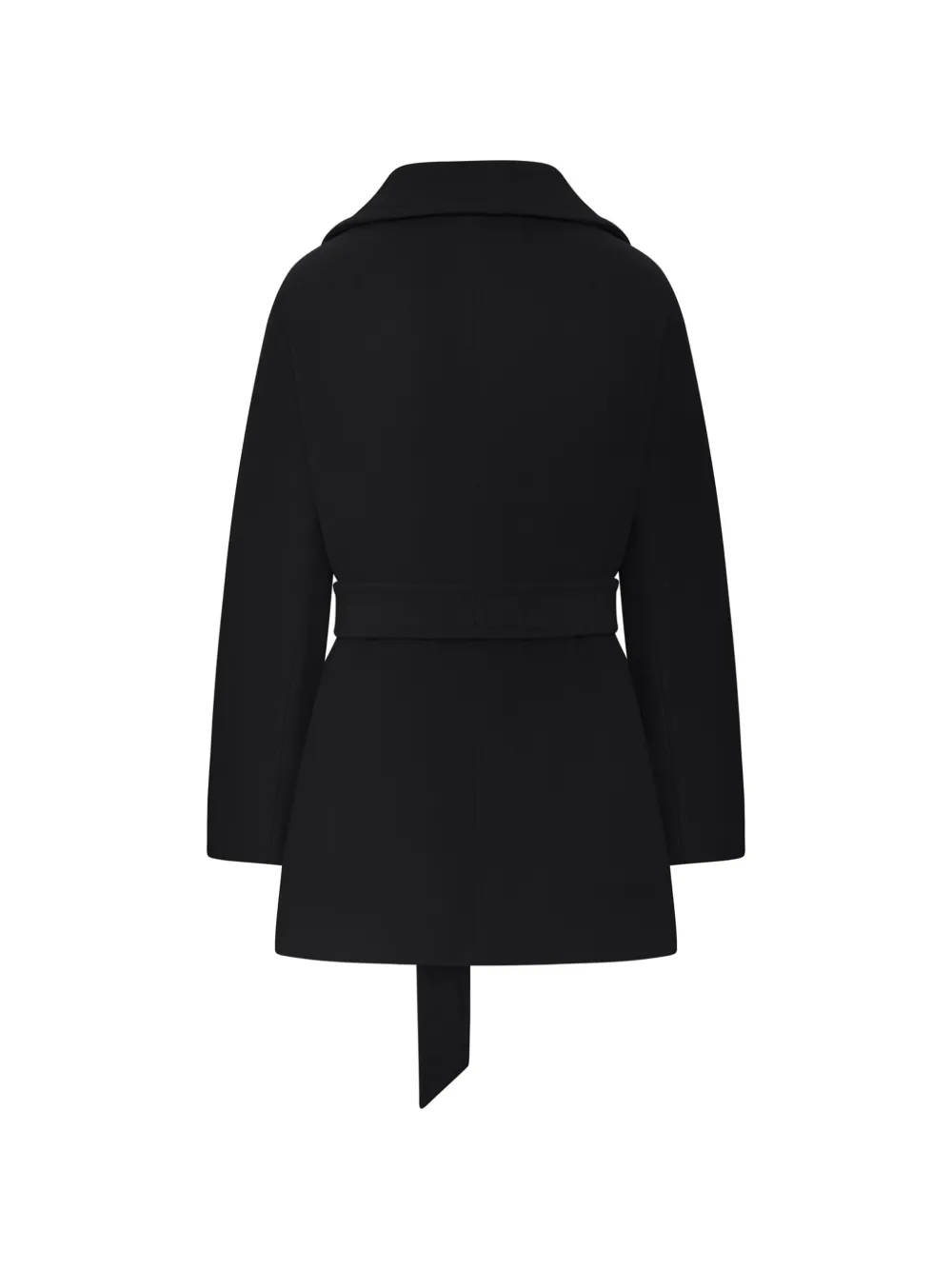 Tagliatore Wollen jas met ceintuur Zwart