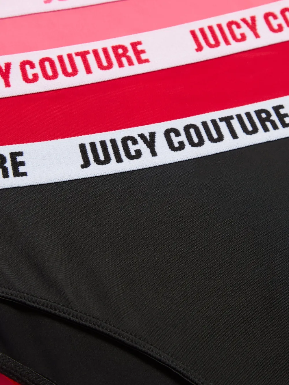 Juicy Couture Set van drie slips met logoband Zwart