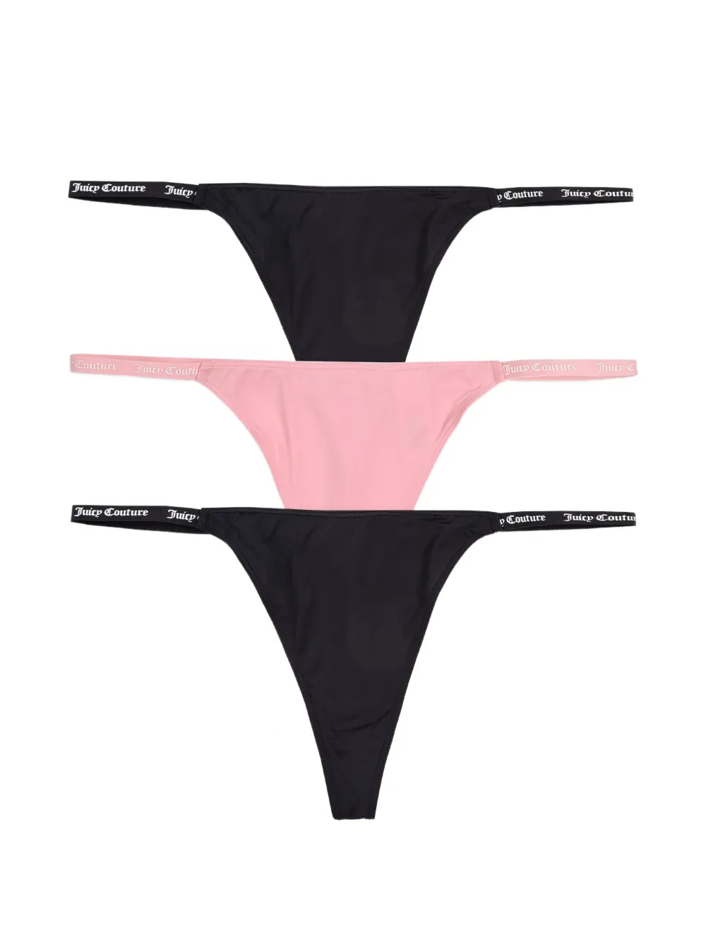 Juicy Couture logo-waistband thongs set (set of three) - Nero