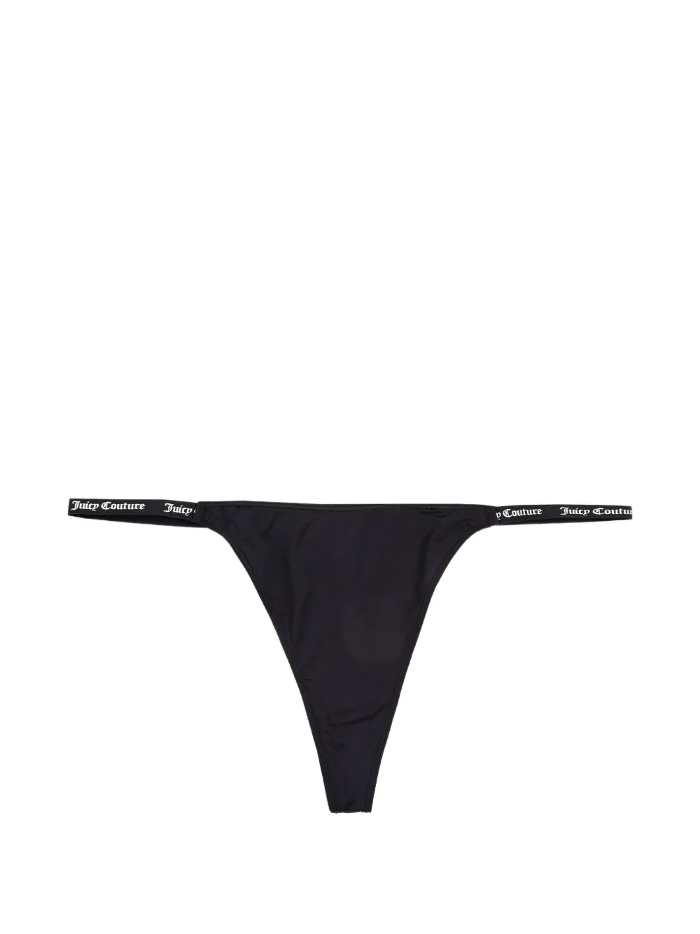 Juicy Couture Drie strings met logoband Zwart