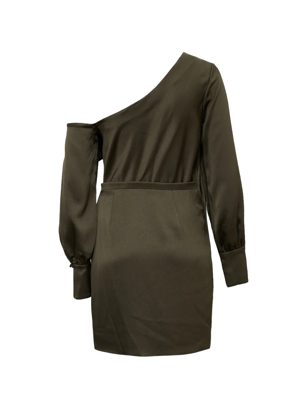 SIMKHAI Cameron one-shoulder draped mini dress - Verde