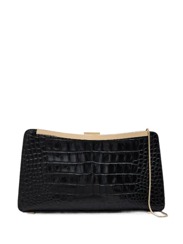 Simkhai Solange Croc-effect Shoulder Bag in Black