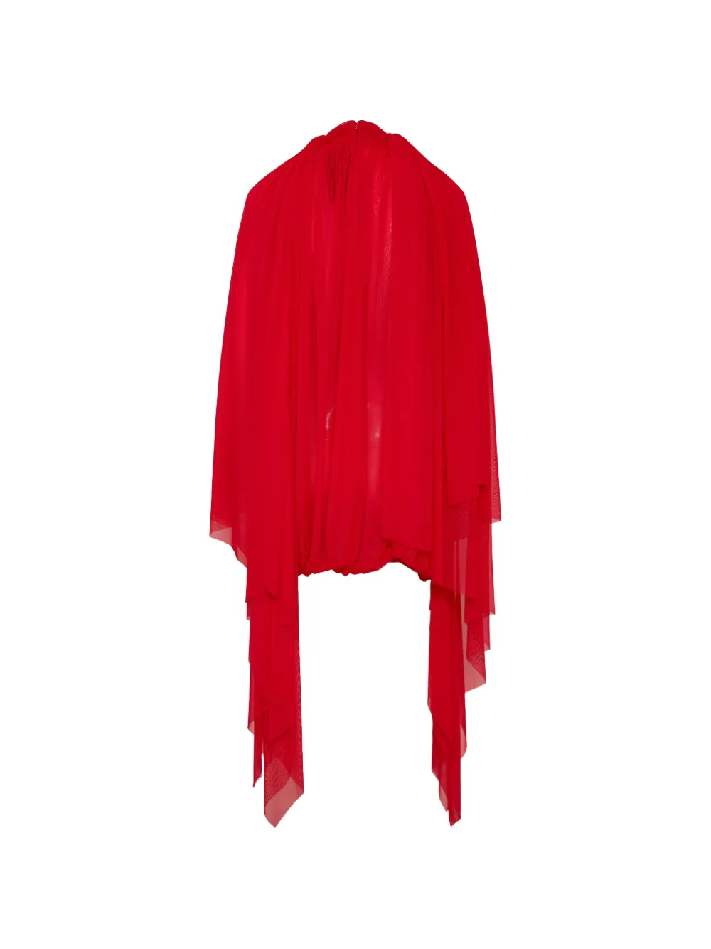 David Koma 3D flower-embellished draped mini dress Rood
