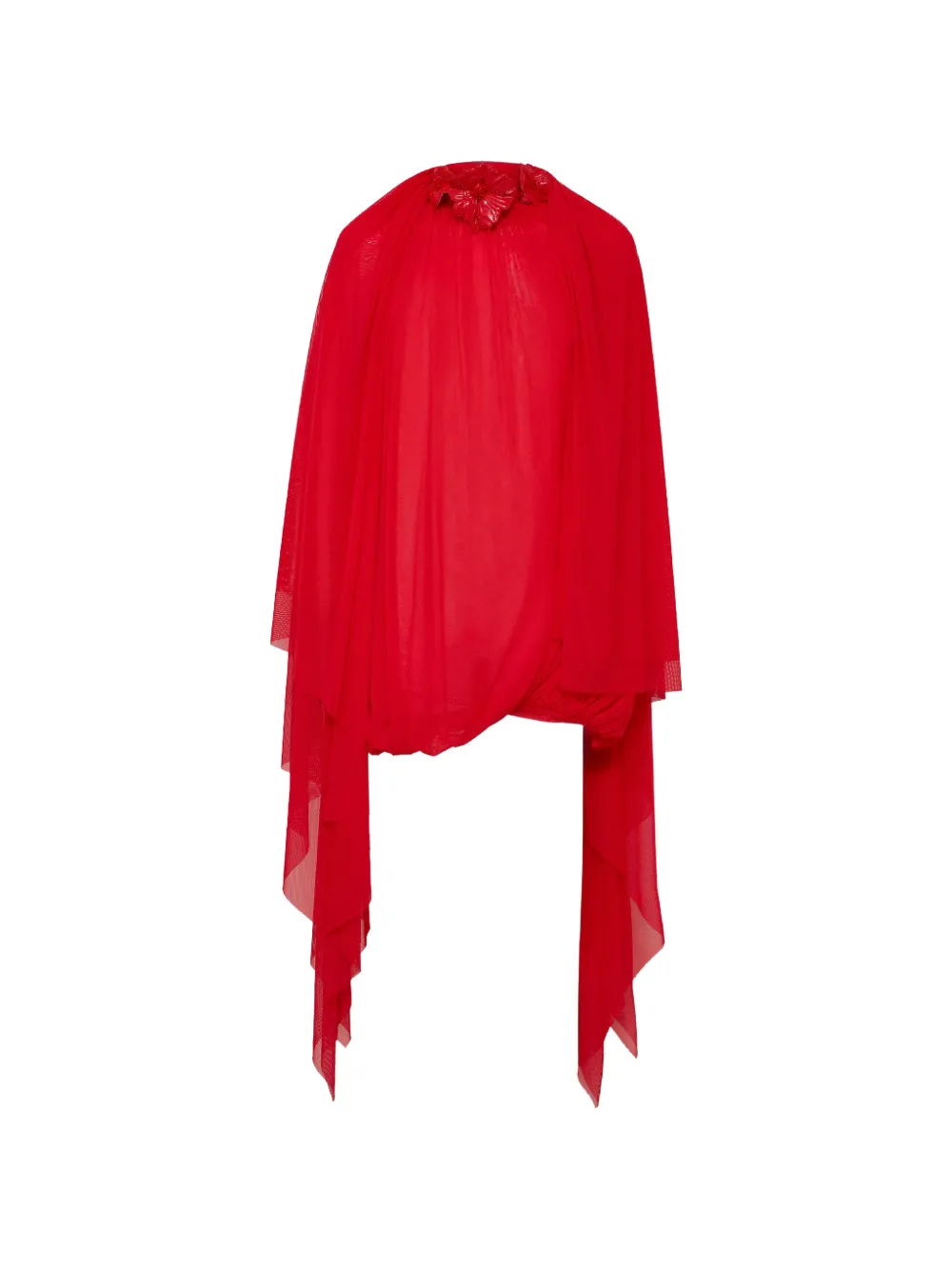 David Koma 3D flower-embellished draped mini dress